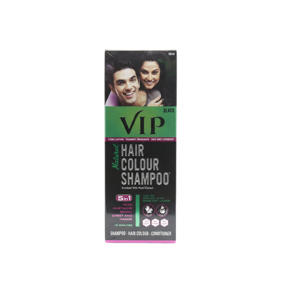 شامبو صبغة الشعر الطبيعي VIP أسود 180 مل