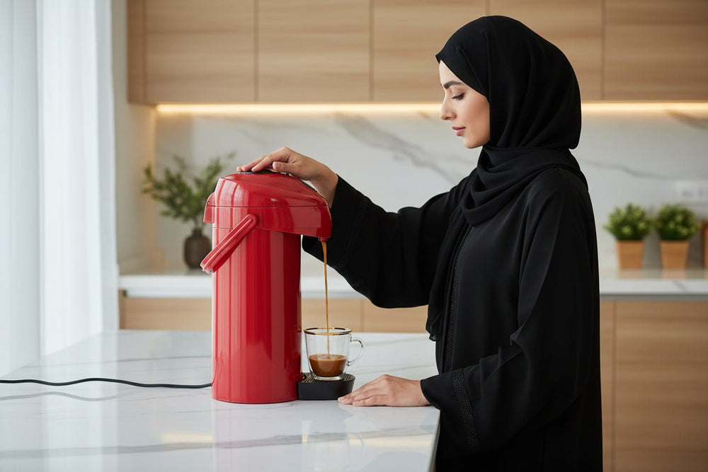 ترمس حراري للقهوة والشاي من السيف سعة 1.9 لتر أحمر