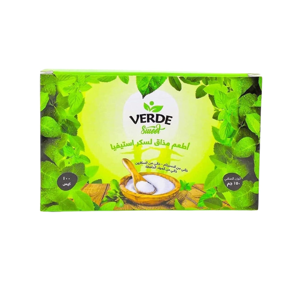 فيردي سويت محلي ستيفيا الطبيعي 100 كيس 150 جرام