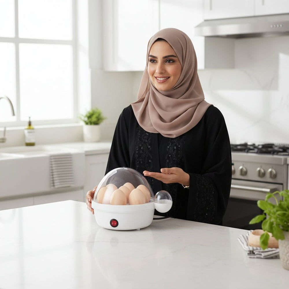 سلاقة بيض كهربائية هوم ماستر بسعة 7 بيضات 350 واط