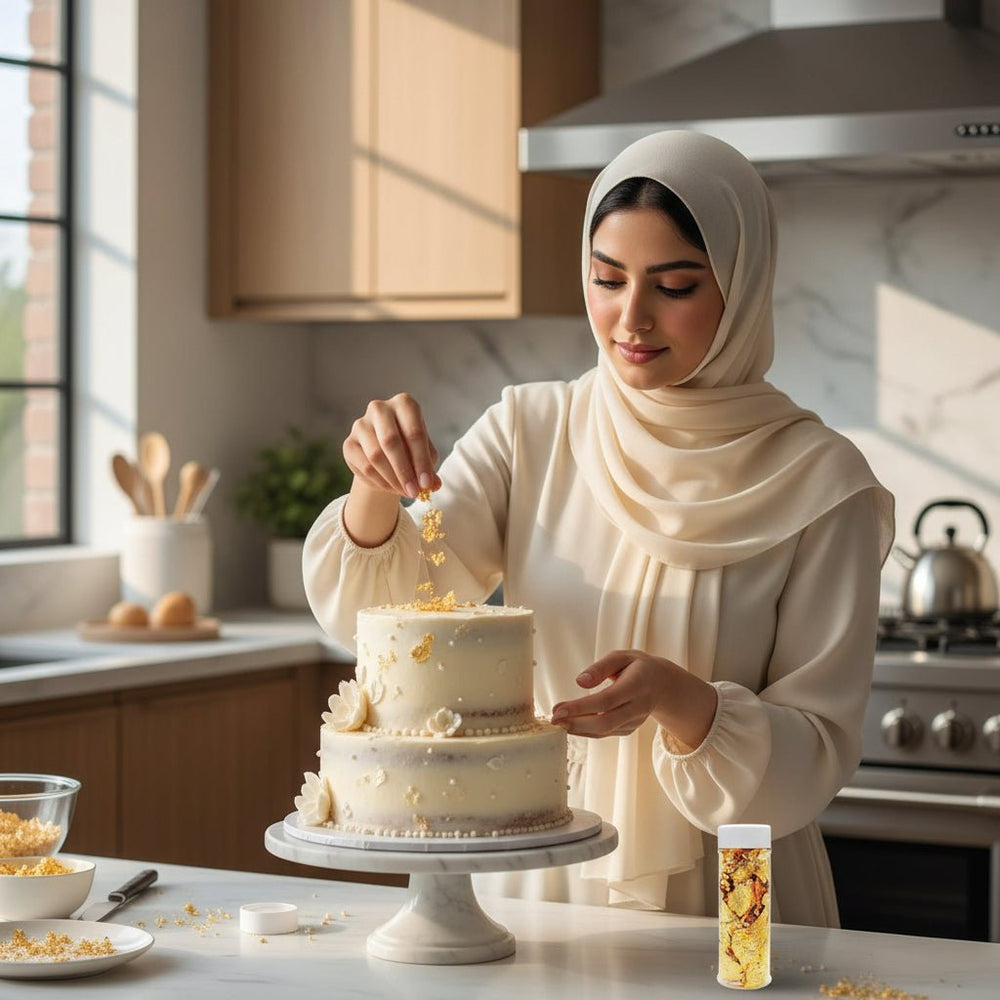 فتات ورق الذهب الغذائي2 جم