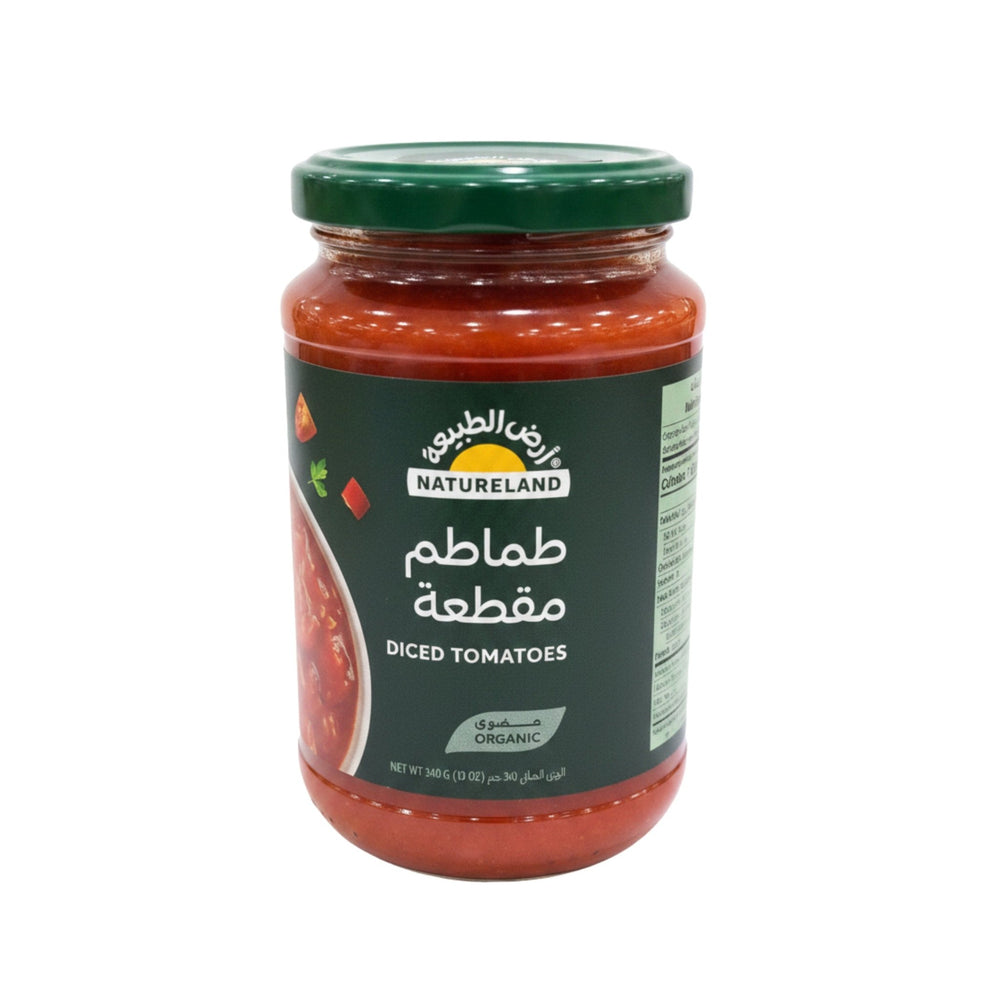 طماطم مقطعة عضوية 340 جرام أرض الطبيعة
