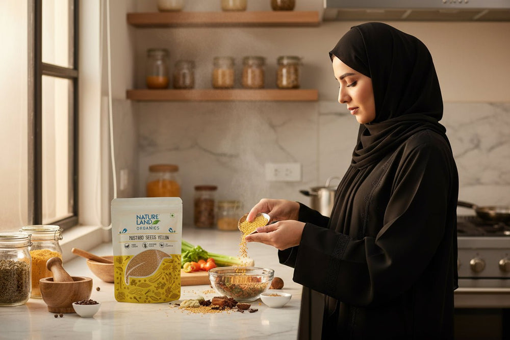 بذور خردل اصفر عضوى ناتور لاند 100% من Nature Land  200 جم