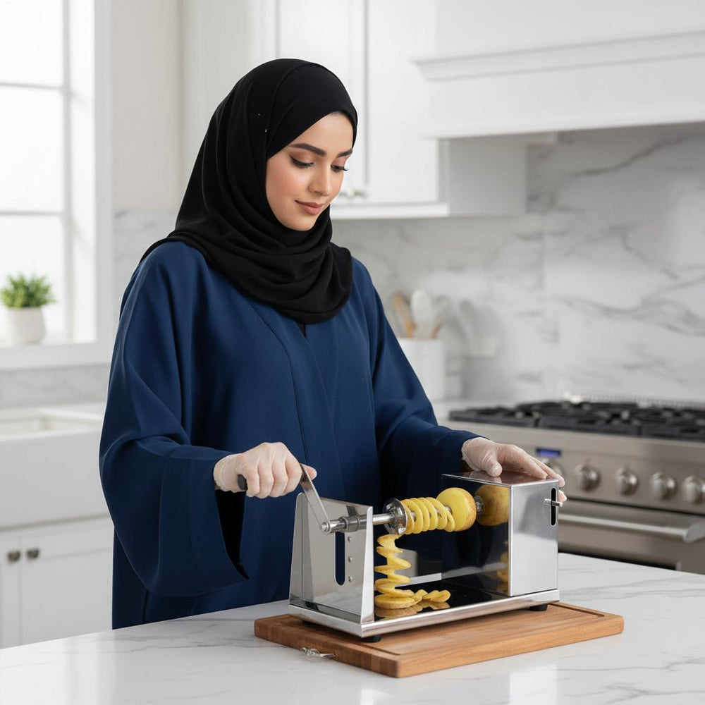 قطاعة بطاطس حلزونية يدوية