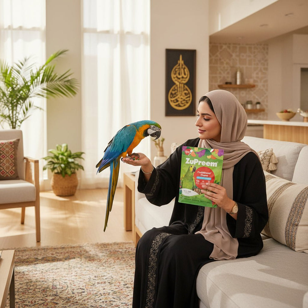 غذاء الببغاوات الكبيرة المتكامل بنكهة الفواكه 907 جرام ZuPreem FruitBlend Flavor