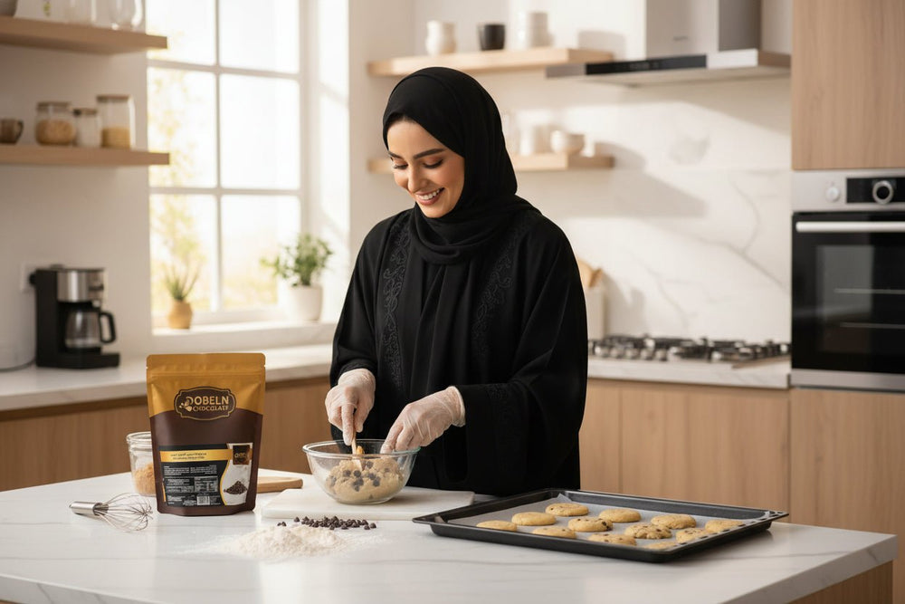 حبيبات شوكولاتة بالحليب للكوكيز 1 كجم من Dobeln Chocolate
