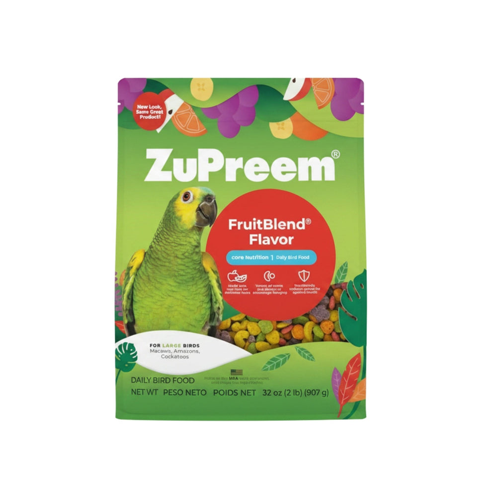 غذاء الببغاوات الكبيرة المتكامل بنكهة الفواكه 907 جرام ZuPreem FruitBlend Flavor