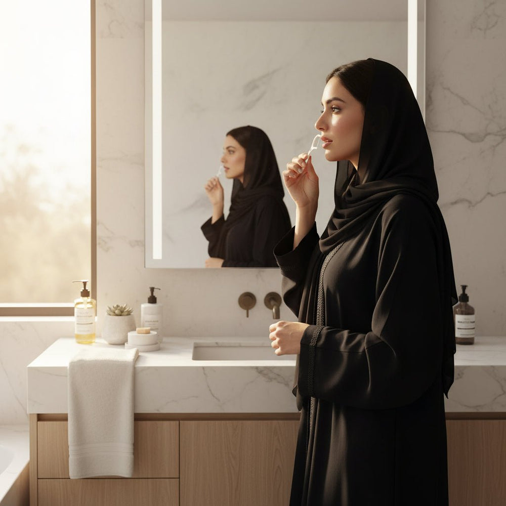 خيط تنظيف الأسنان البلاستيكي 2 في 1 عود + خيط أسنان 30 قطعة
