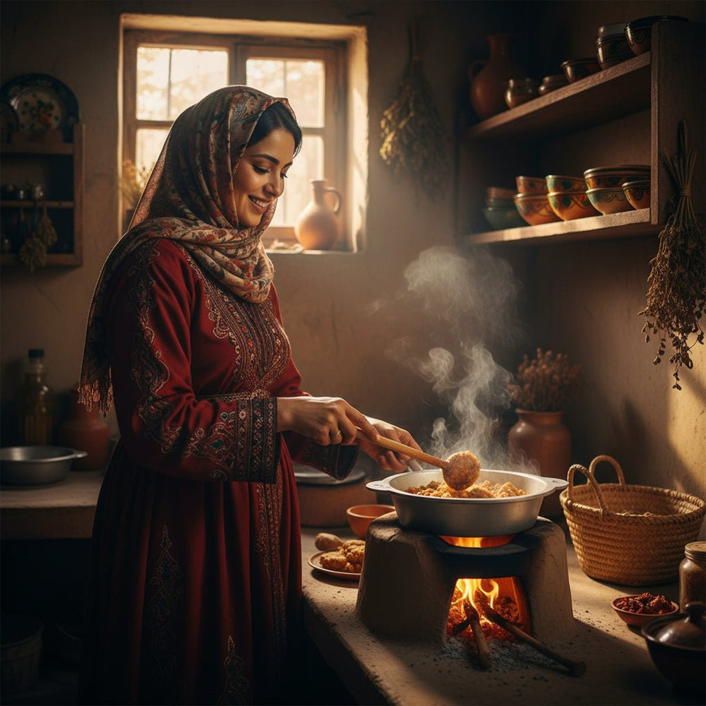 حرضة يمنية حديد لطبخ الأكلات الشعبية 30×30×8 سم