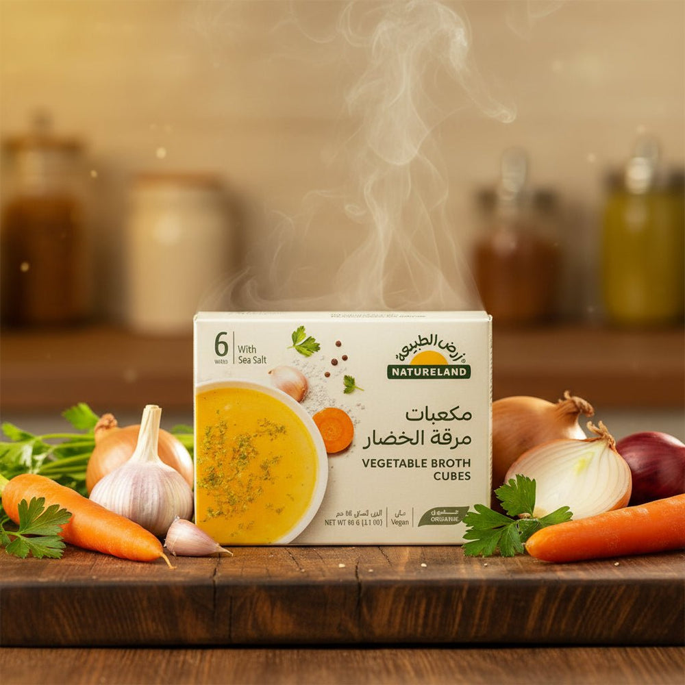 مكعبات مرقة الخضار بالملح البحري من أرض الطبيعة 66 جم