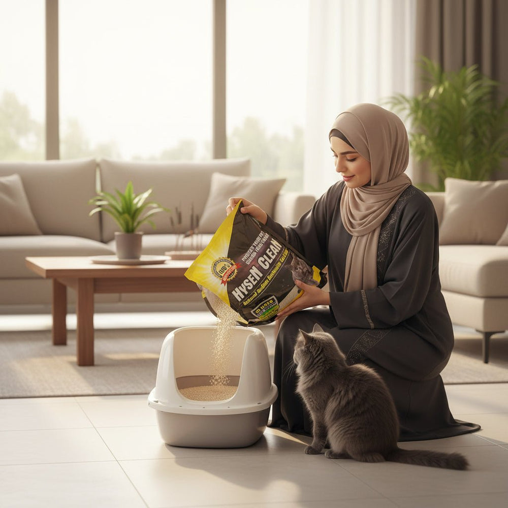 رمل قطط 4 كجم من Hysen Clean Forever Fresh