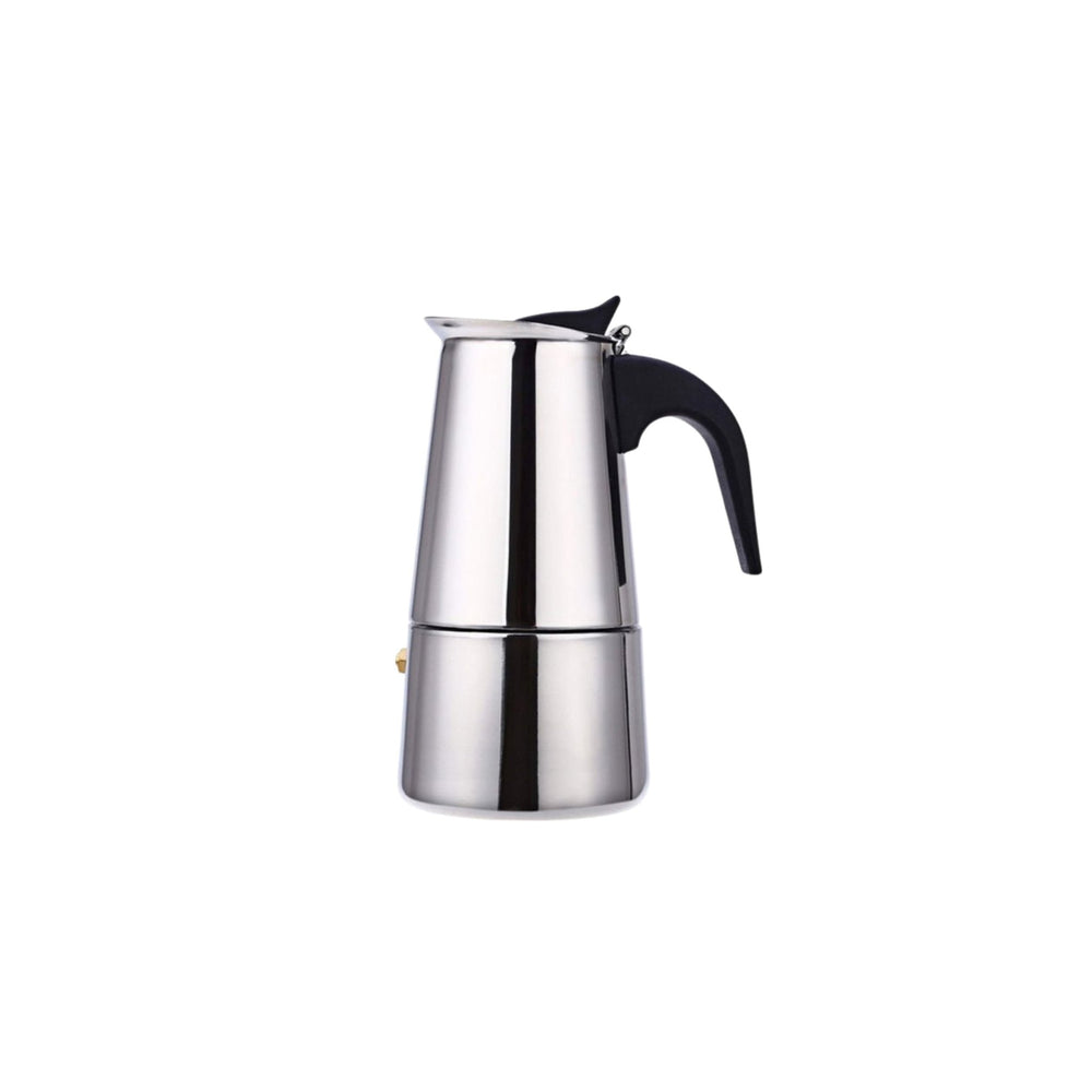 Stainless steel espresso coffee maker with coffee filter design