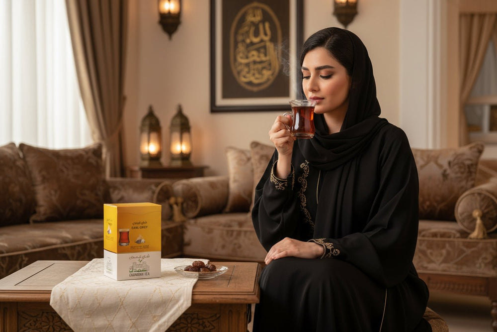 شاي إيرل غراي من بيراميدز مع شاي غمدان  20 كيس