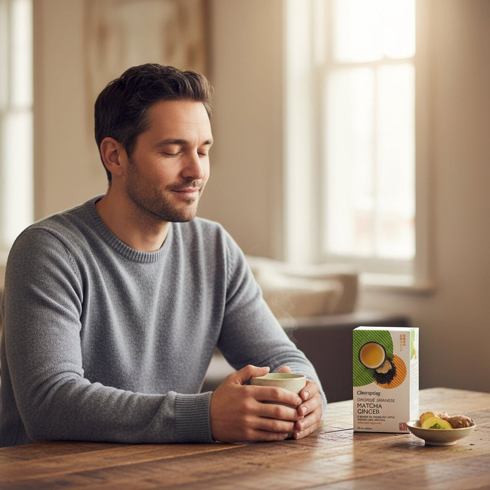 شاي ماتشا بالزنجبيل الياباني العضوي 36 جم 20 كيس شاي Clearspring