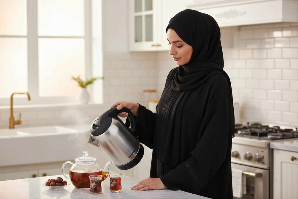 غلاية كهربائية ستانلس ستيل جيباس 2 لتر 1800 واط