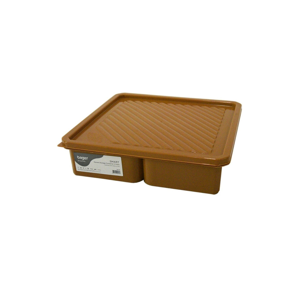 Plastic storage box with 5 compartments