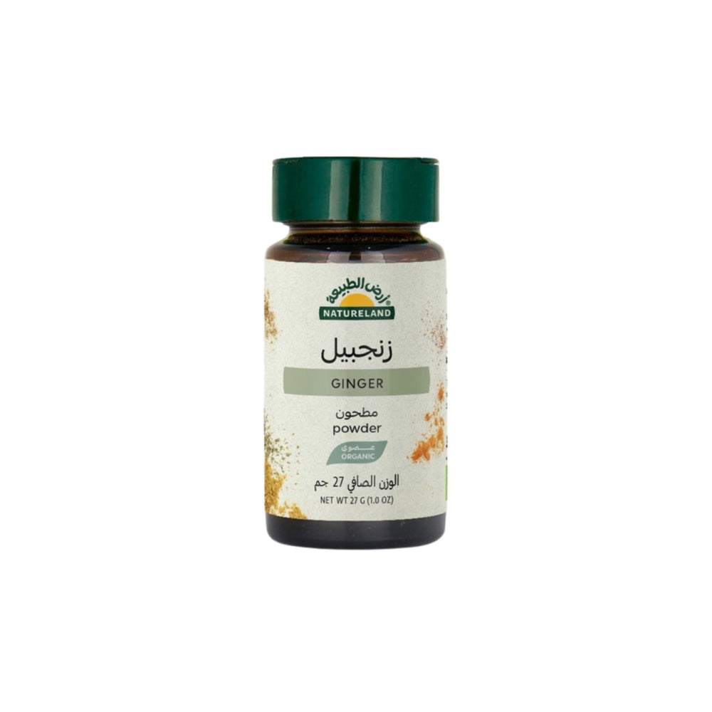 زنجبيل مطحون عضوي من أرض الطبيعة 27 جم