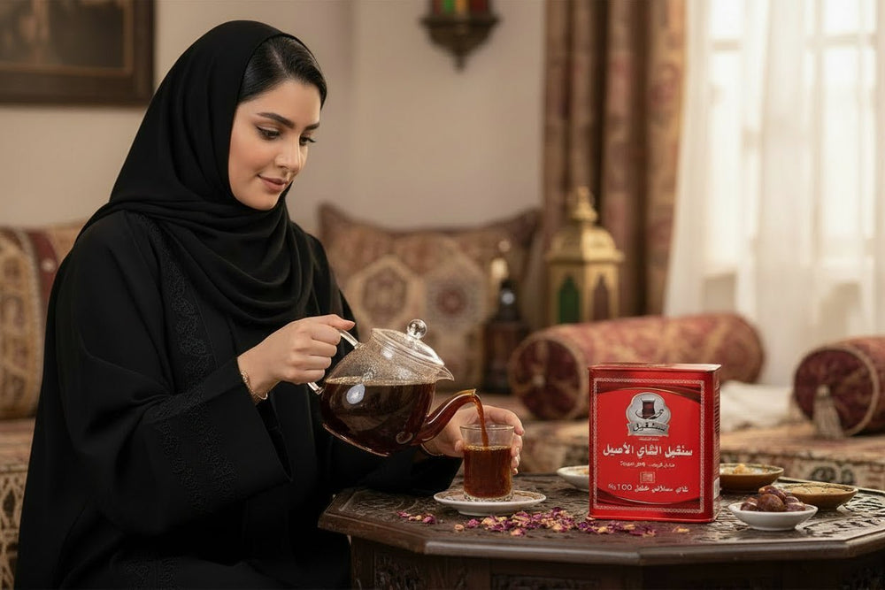 شاي سنقيل خشن قوة النكهة وأصالة الشاي الأسود 400 جرام