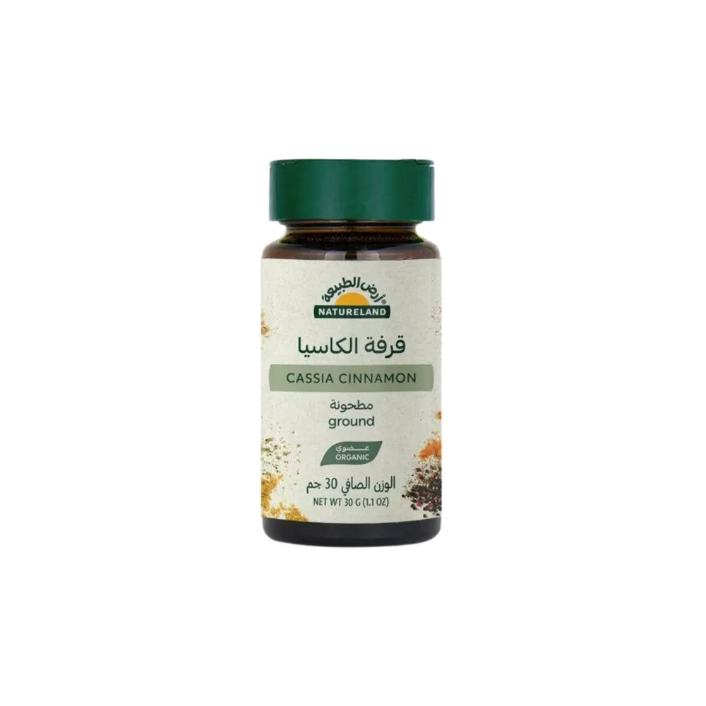 قرفة الكاسيا المطحونة عضوي من أرض الطبيعة 30 جم