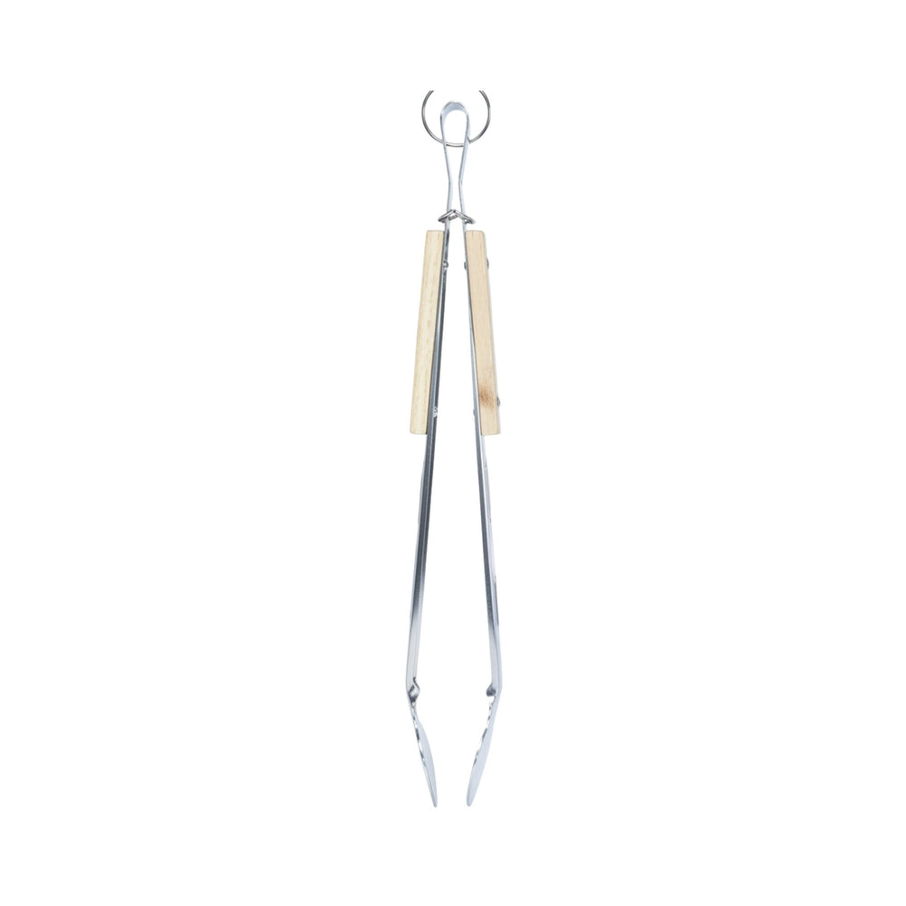 50cm Multi-Purpose Steel Tongs with Wooden Handle
