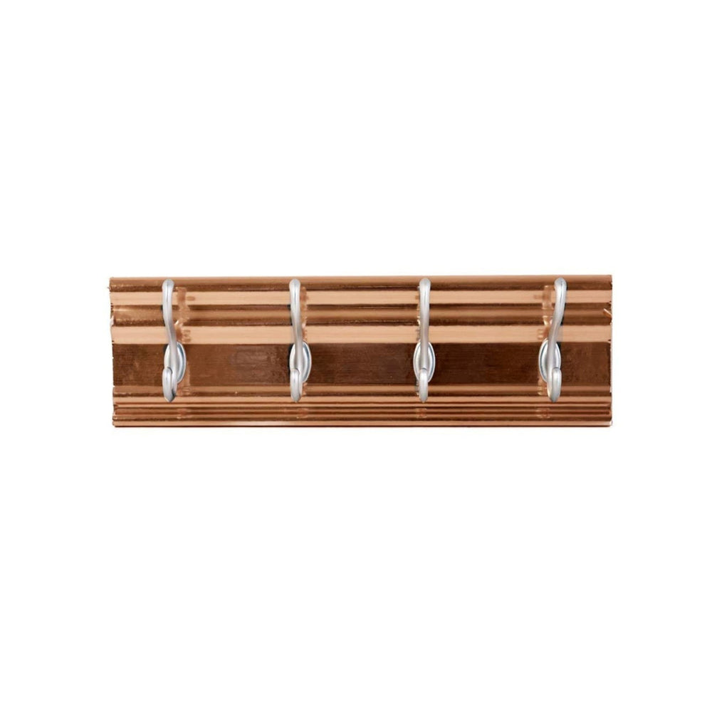 Wooden wall clothes hanger, 4 hooks 