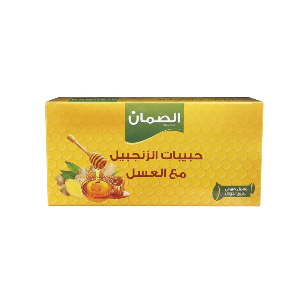 حبيبات الزنجبيل مع العسل من الصمان  أكياس 10 جرام علبة 20 ظرف