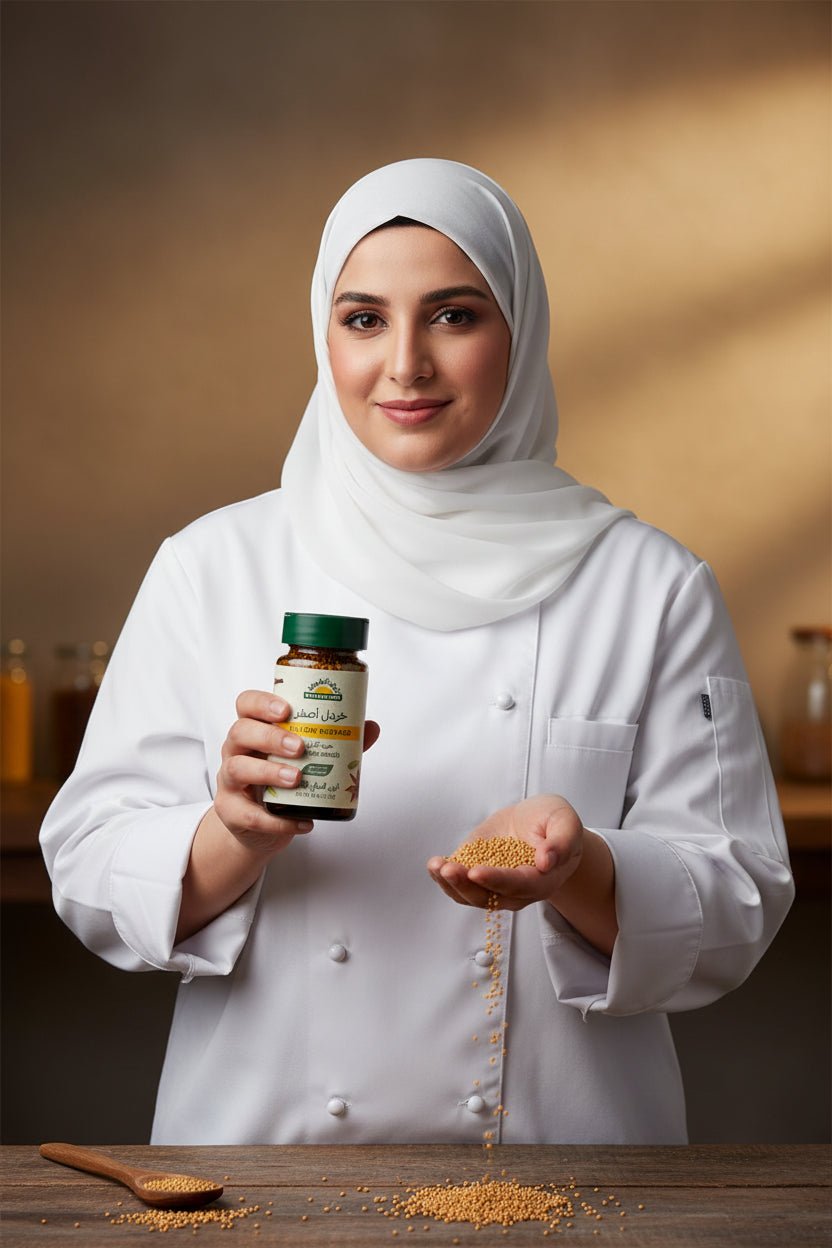 بذور الخردل الأصفر العضوية من الكاملة أرض الطبيعة 60 جم