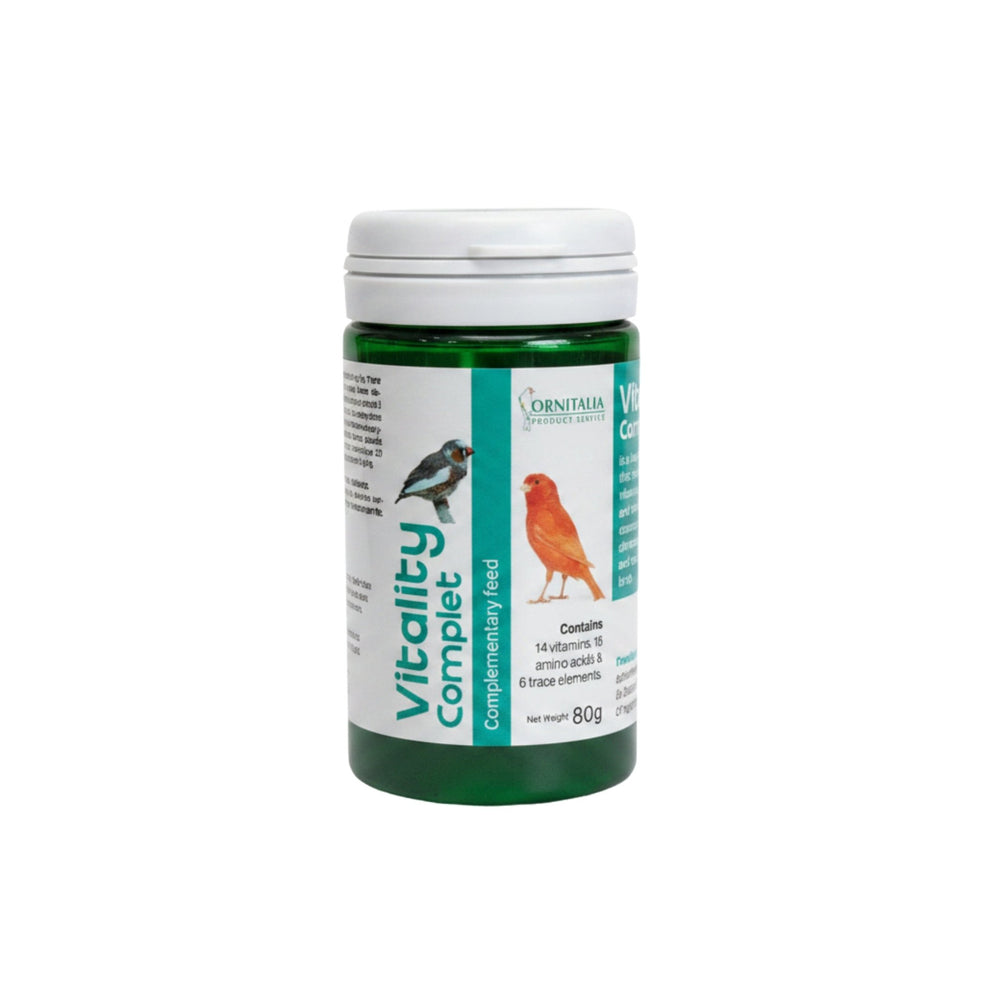 مكمل غذائي شامل للطيور 80 جرام Ornitalia Vitality Complet