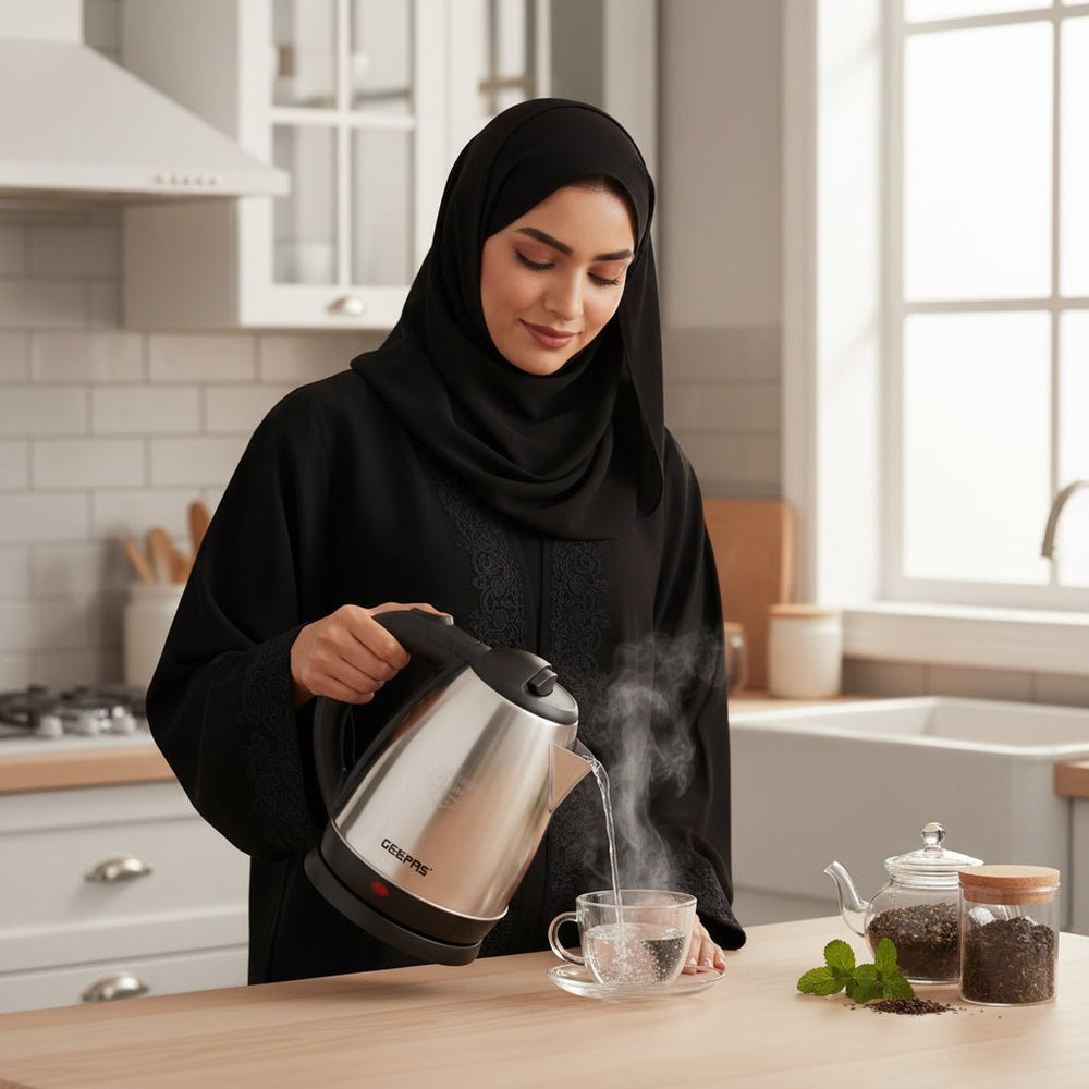 غلاية كهربائية ستانلس ستيل جيباس 1.8 لتر 1500 واط