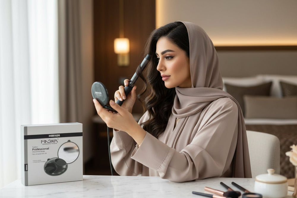 مرآة تصفيف شعر احترافية دائرية قطر 28 سم