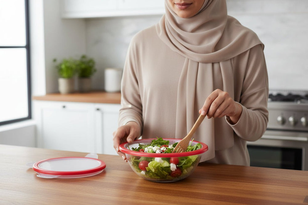 حافظة طعام زجاج  سعة 3 لتر
