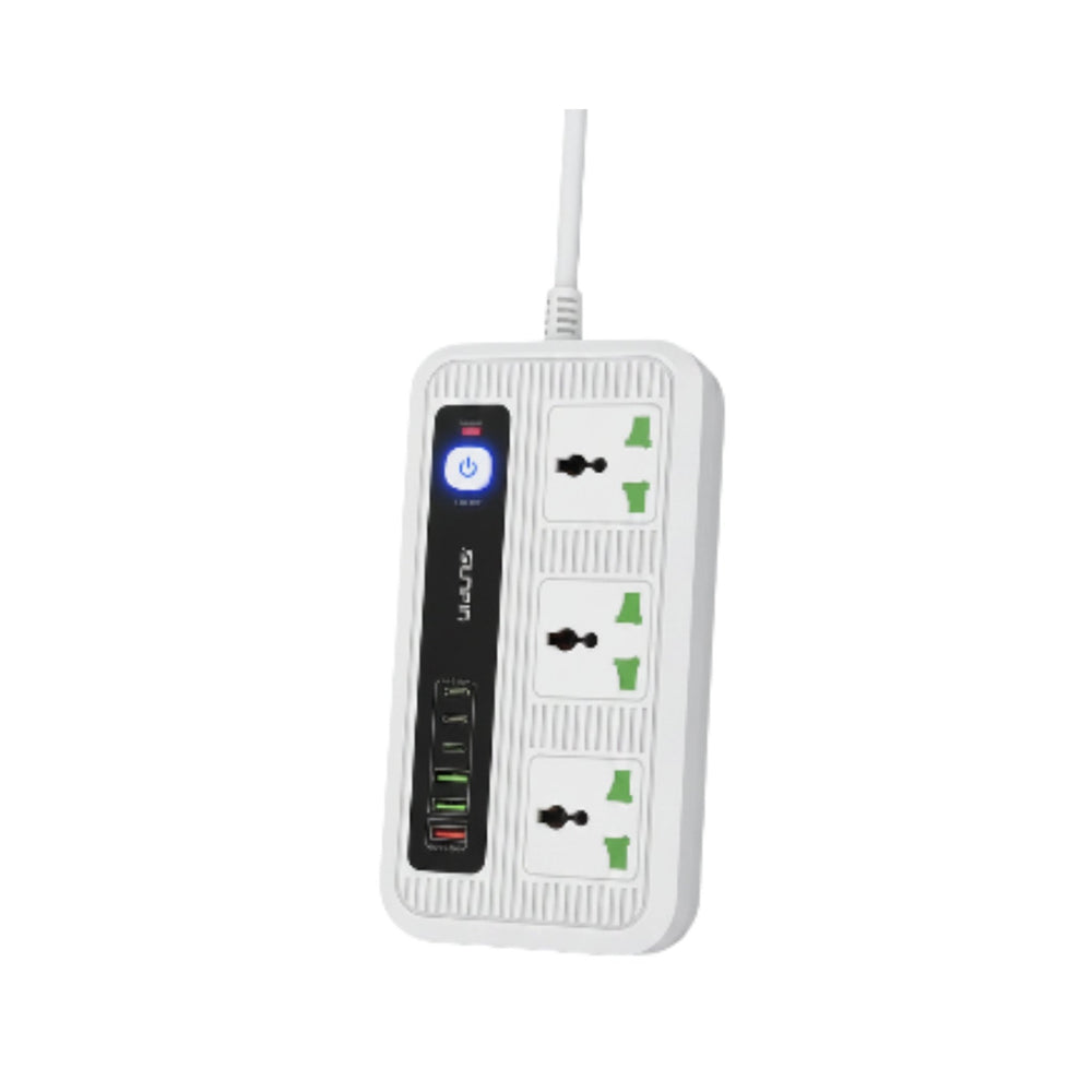 مشترك كهربائي ذكي صن بين T96 قدرة 3000 واط3 مقابس + 3 USB