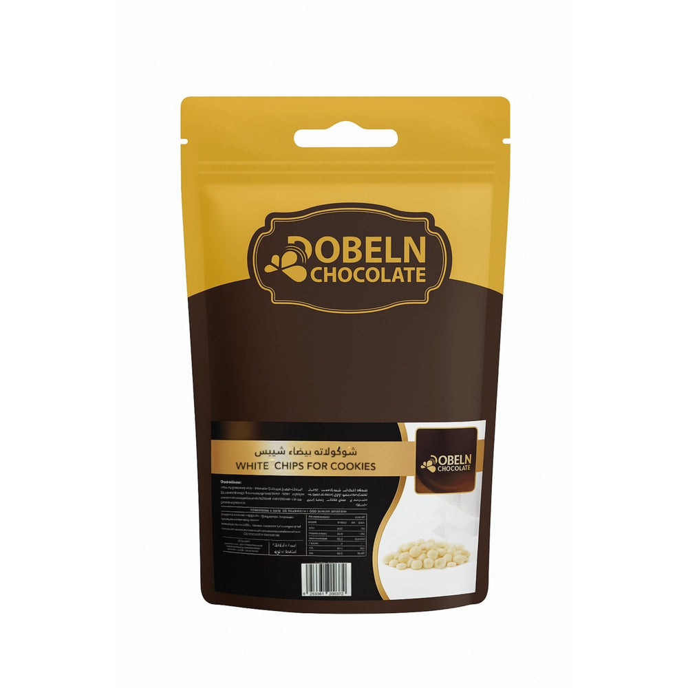 حبيبات شوكولاتة بيضاء للكوكيز 1 كجم من Dobeln Chocolate