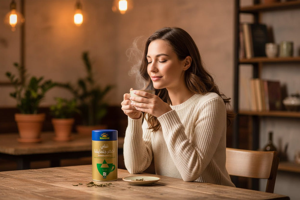 شاي أخضر جنمايشا بالأرز الأسمر المحمص 30 جرام 15 كيس × 2 جم من أرض الطبيعة