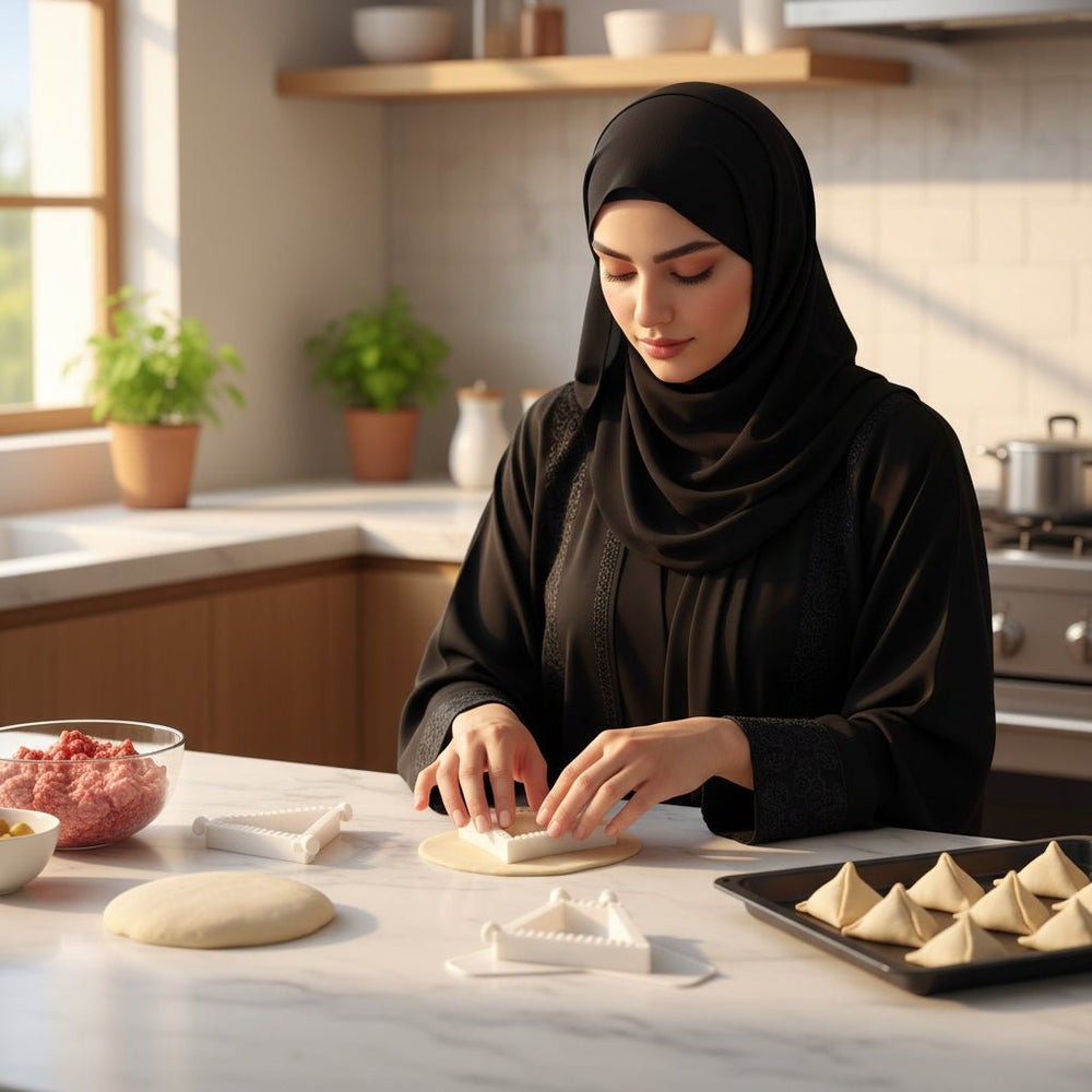 طقم قوالب تشكيل السمبوسة 3 قطع مقاسات 6 سم و 8 سم و 10 سم