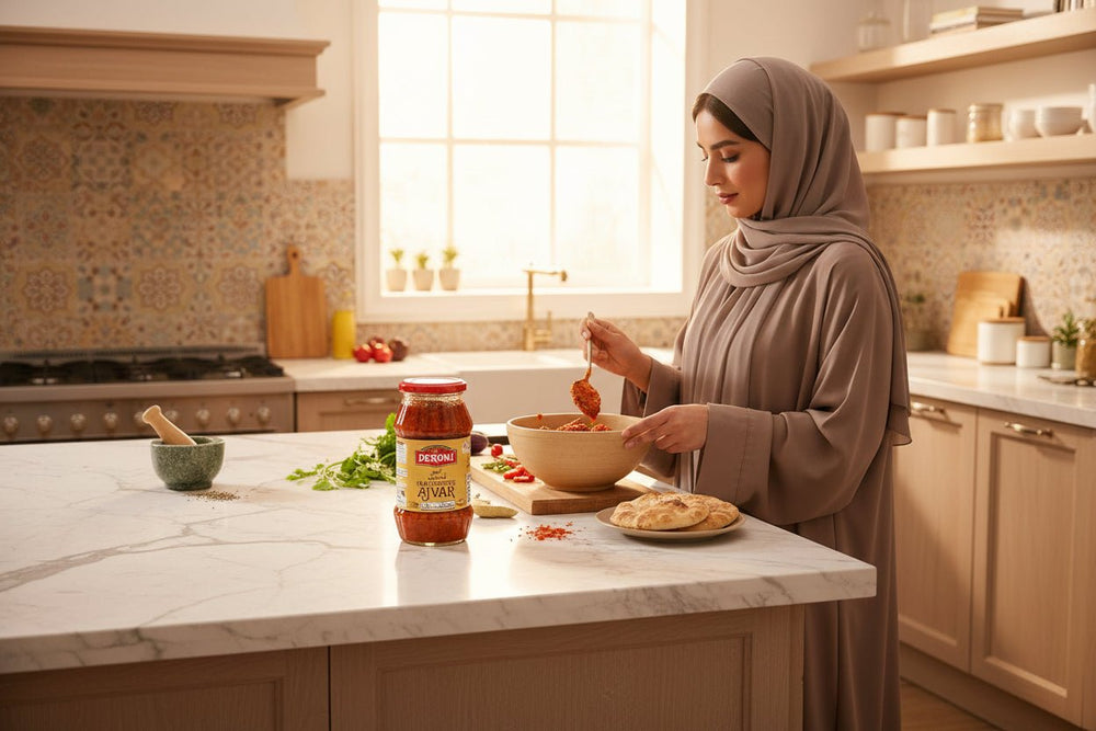 أجفار أولد كانتري من ديروني  مقبلات حارة غنية بالنكهة 500 جرام