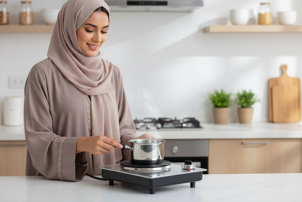 طباخ كهربائي مفرد كولين 1000 واط لوح 18.5 سم