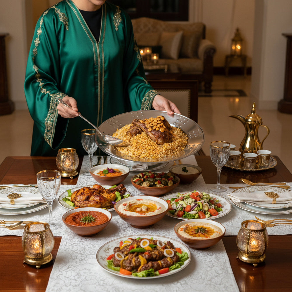 صينية تقديم طعام ستانلس ستيل دائرية 41 سم