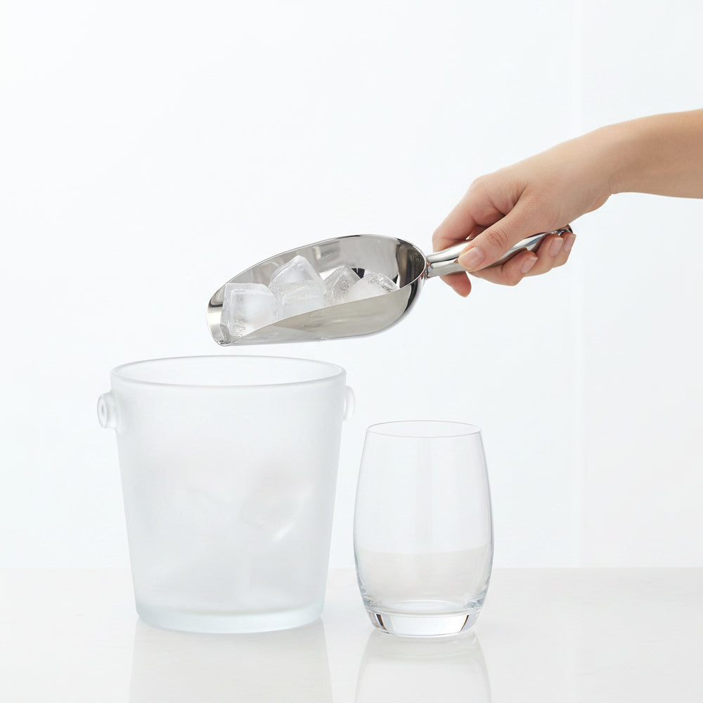Multi-purpose stainless steel ice scoop
