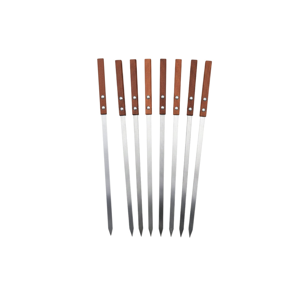 8-piece stainless steel barbecue skewers