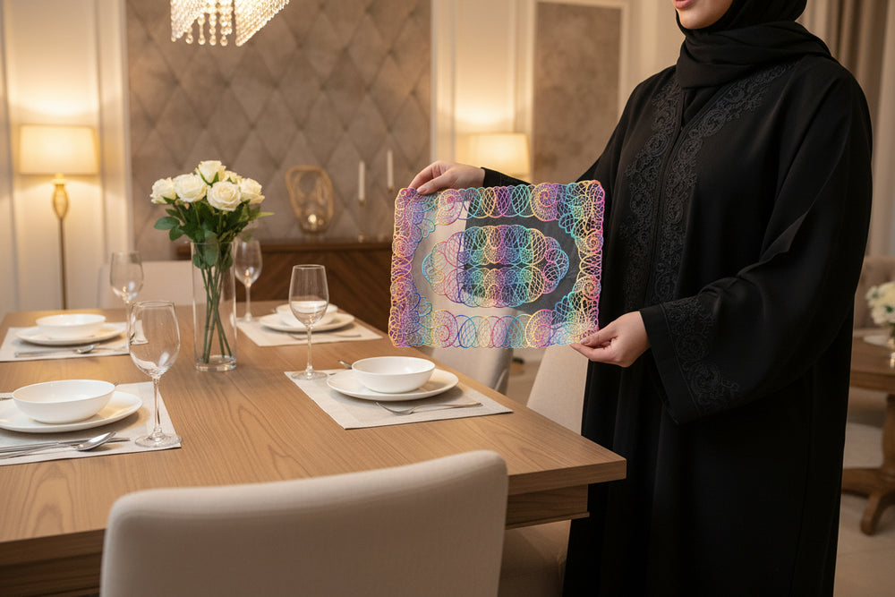 مفارش طاولة بلاستيك 3 قطع 45×29 سم
