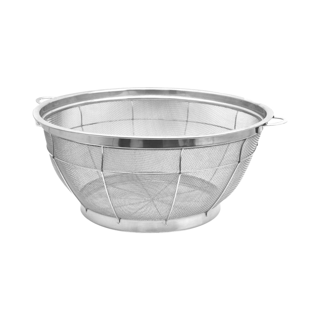 Stainless steel strainer with two handles