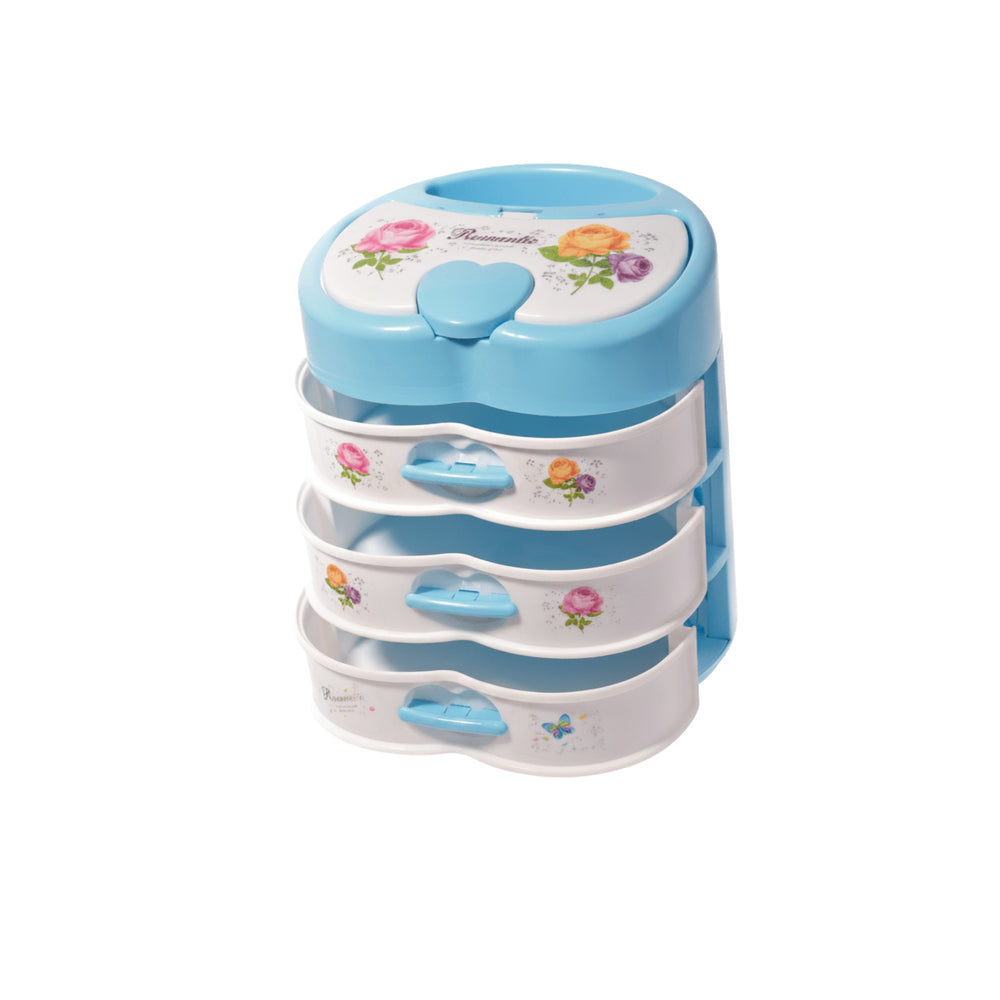 Small plastic organizer with 3 drawers 