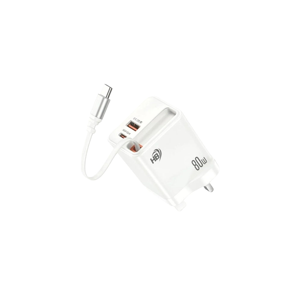 شاحن سريع بقدرة 80 واط HB Fast Charger KM-07