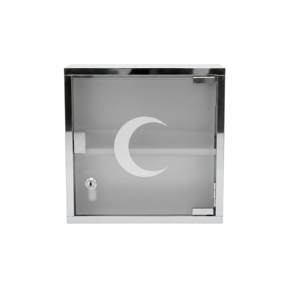 صندوق إسعافات أولية هابي فاميلي من الألمنيوم مزود بقفل 30 × 30 × 12 سم