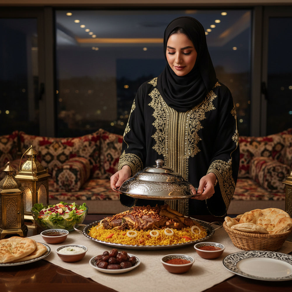 طبق تقديم غوزي ستانلس ستيل بغطاء65سم