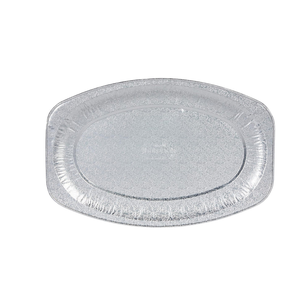 Disposable oval aluminum plates