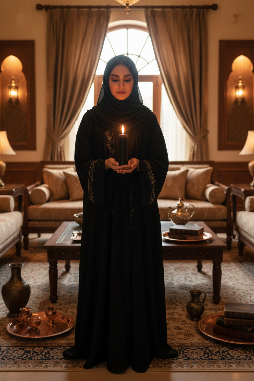 شمعة مساج زيتيه تقطير بحرارة منخفضة  اسود 15 سم