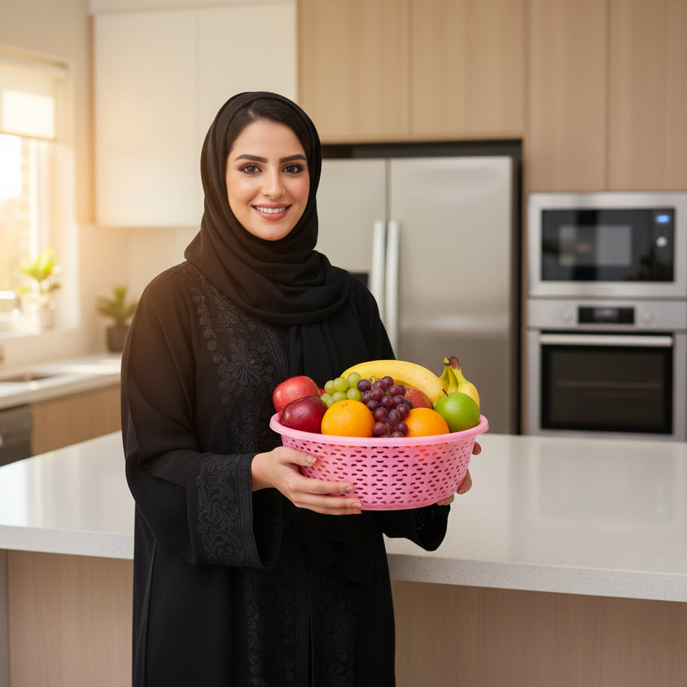 سلة دائرية بلاستيك 40×15سم