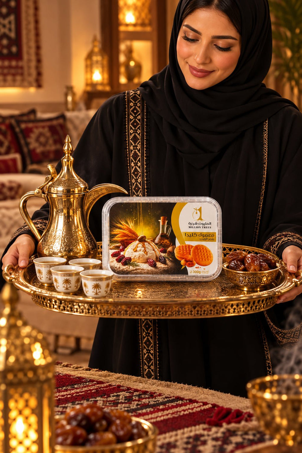معمول كليجا فاخر بزيت الزيتون المليون شجرة 300 جرام - آنية المنزل الراقي